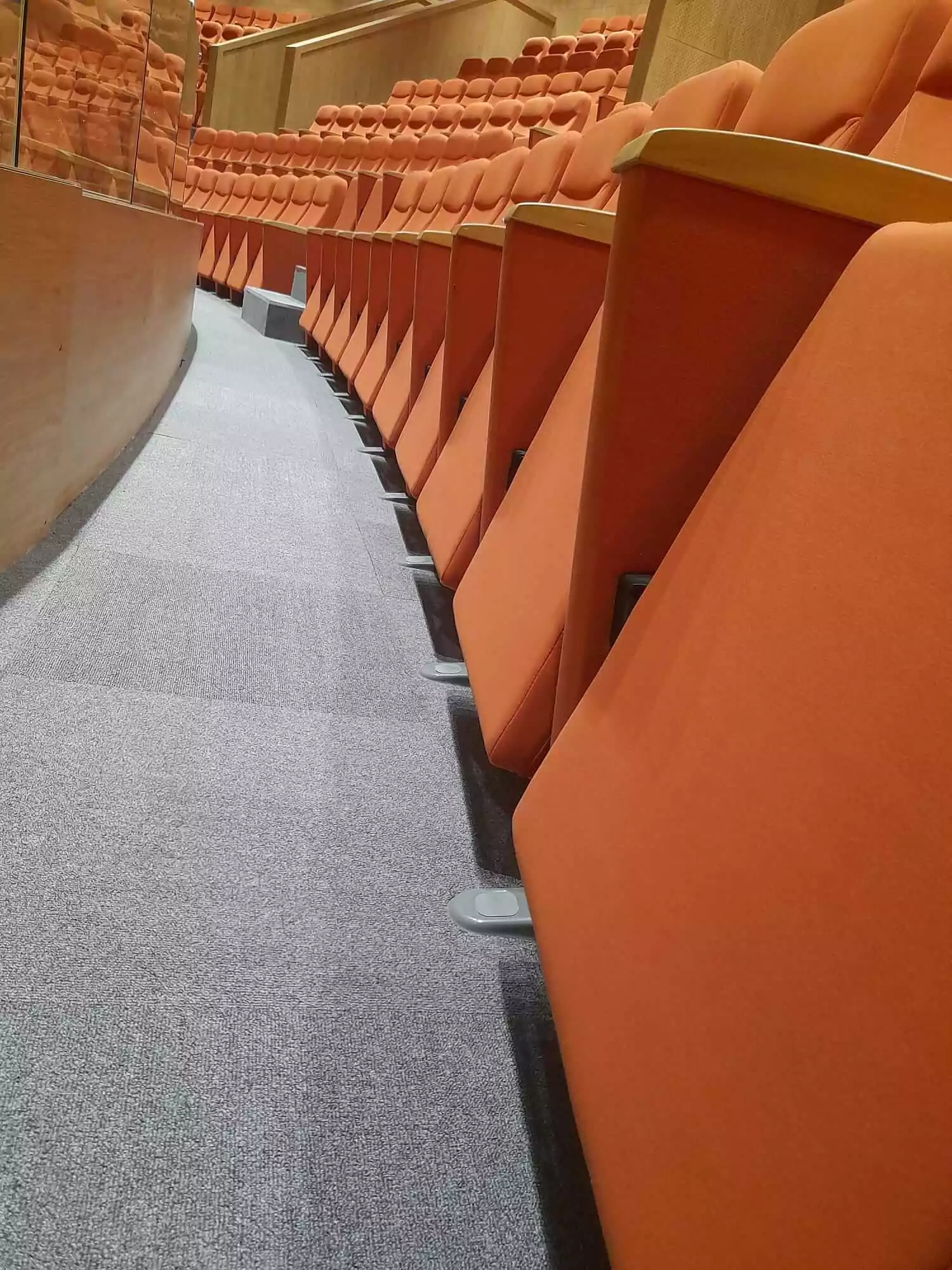 Simko Seating Durable conference chairs chosen for their ergonomic design in a busy conference center. Image